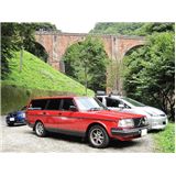 VOLVO２４０、横軽の碓氷第３橋梁（『めがね橋』）にて。